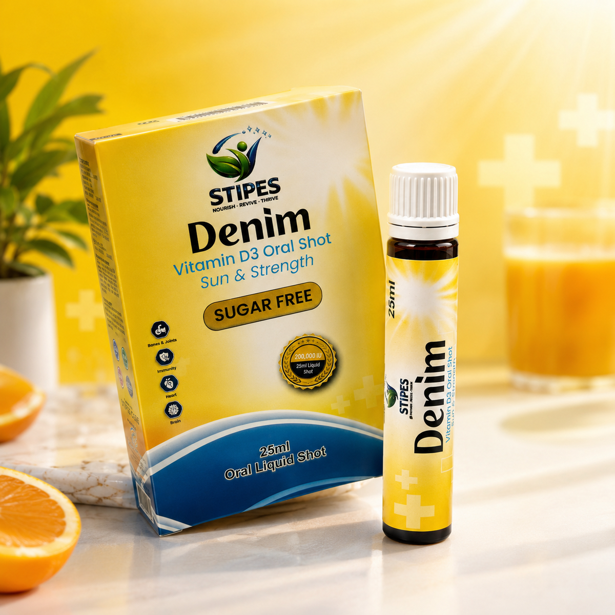 Denim Vitamin D3 Oral Shot Sun & Strength
